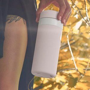 Blush Pink Wide Mouth Water Bottle - 16 oz Modern To Go Mug